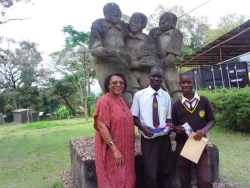 Dr. Veronica Evelyn seen here with Nsimbi John Vianney and Kabiswa Lawrence.