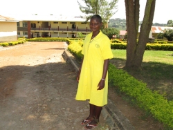 Student at the Christ the Kings school in Kalisizo