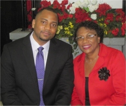 Christopher and his mother Dr. Veronica Evelyn at his graduation.