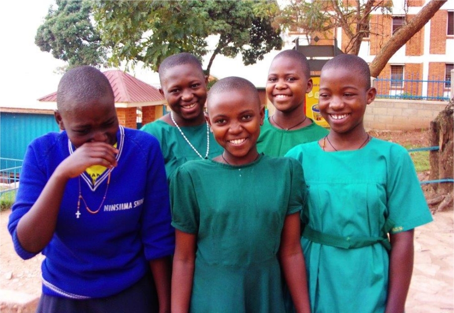 Students in the Misozi Primary School Uganda supported by PCF Barbados