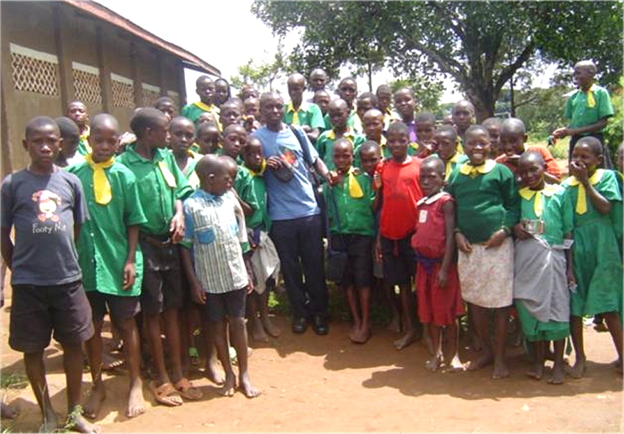 Students in the Misozi Primary School Uganda supported by PCF Barbados