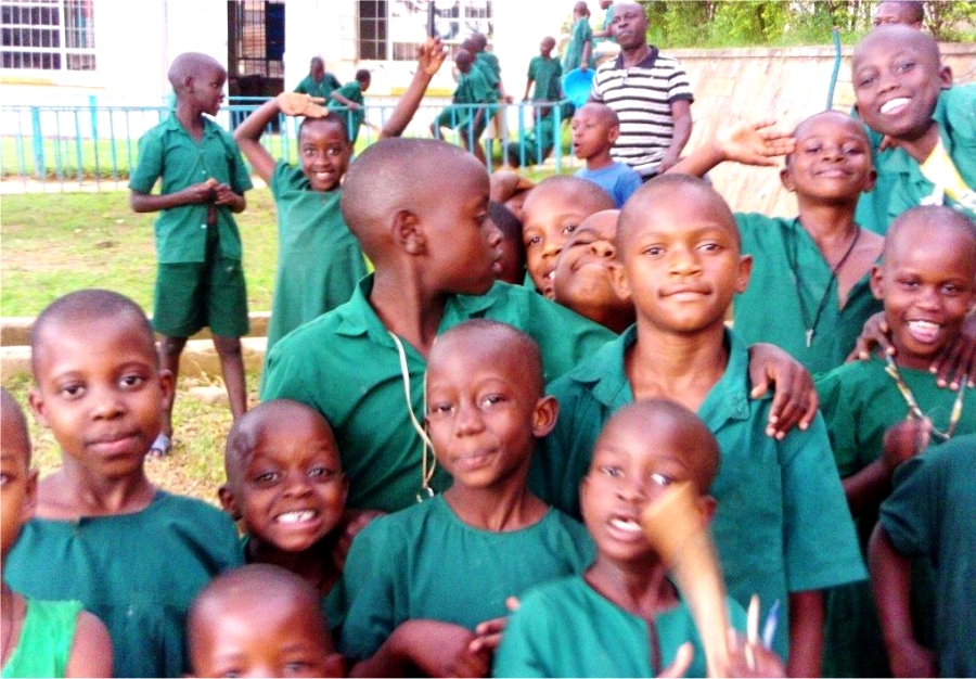 Students in the Misozi Primary School Uganda supported by PCF Barbados