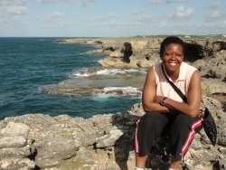 Seen here Dr Brenda Caldwell during her stay in Barbados.