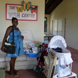 This is Melissa, the very first mother that 'Moses Basket' provided a Baby Care Starter Kit to. 